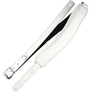 Richter 1018 Beluga White Slim Deluxe Guitar Strap sangle de guitare e...Vendu parbax-music