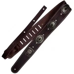 Comparateur de prix : Richter 1567 Motörhead Sangle Guitare Concho Brown / Old Silver