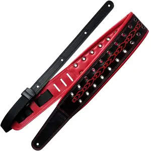 Richter 2040 Hans Platz Signature, Black & Red, sangle de guitareVendu parbax-music