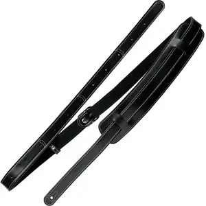 Richter 2010 Black Slinky Vintage Guitar strap sangle de guitare en cu...Vendu parbax-music
