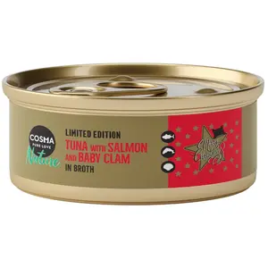 Cosma Nature Édition de Noël : thon, saumon, petites moules pour chat ...