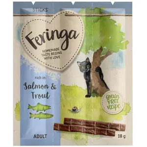 3 bâtonnets de 6g Feringa, saumon, truite - Friandises pour chatVendu parzooplus