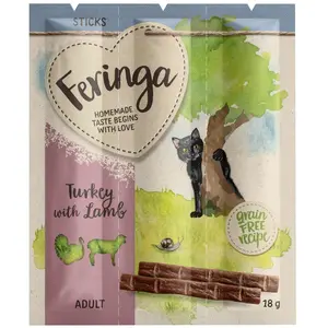 6g Feringa Bâtonnets dinde, agneau 3 bâtonnets de - Friandises pour chatVendu parzooplus