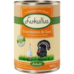 Lukullus Adult 6 x 400 g pour chien - coeurs de dinde & oie pas cher