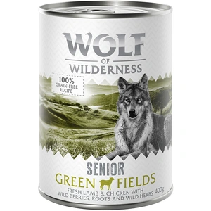 6x400g Senior Green Fields - agneau, poulet Wolf of Wilderness Boîtes pour chien : -10 % !Vendu parzooplus