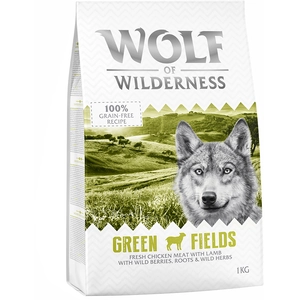 1kg agneau Sans céréales Croquettes chien Wolf of Wilderness Green FieldsVendu parzooplus