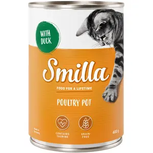 6x400g Smilla volaille volaille, canard - Pâtée pour chat pas cher