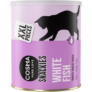 110g XXL poisson blanc Maxi Tube Cosma Snackies & XXL Friandises lyophilisées pour chat pas cher