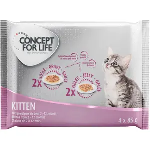 4x85g Kitten Concept for Life nourriture humide pour chatVendu parzooplus