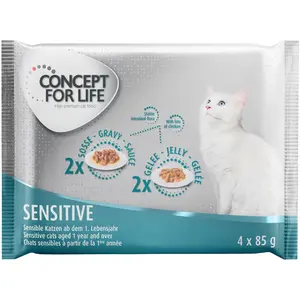 4x85g Sensitive Concept for Life - Pâtée pour chatVendu parzooplus