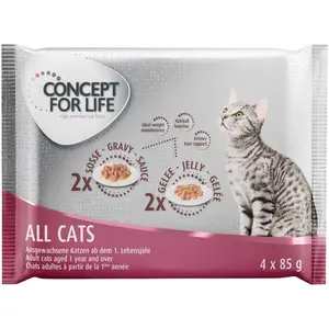 4x85g Offre d'essai All Cats Concept for Life - Pâtée pour chatVendu parzooplus