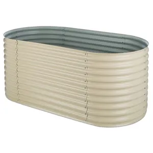 Carré potager surélevé Blumfeldt High Grow - plantations 2,0 m zinc-al... pas cher