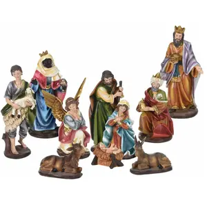 SPETEBO Figures de Noël pour bébé 10-pièces - Modèle : Moyen environ 20 cm pas cher