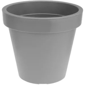 Spetebo Pot De Fleurs En Plastique Anthracite - 39 X 15,5 Cm - Pot De