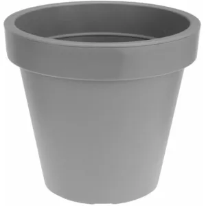 Spetebo XXL planter - Ø 48 cm - plastic planter grey pas cher