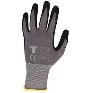Gants de montage STIER Flex Ultra avec revêtement en nitrile, gris/noi... pas cher