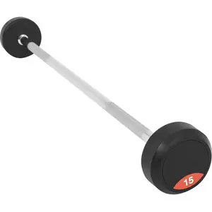 Soldes D'hiver 2026 : Gorilla Sports Haltère Long Monobloc 10 à 50kg Chrome / Noir TU Pas Cher