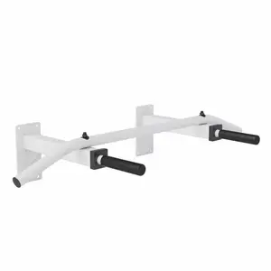 Gorilla Sports Barre de tractions à fixer au mur blanc blanc TU