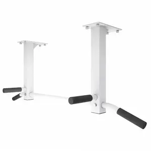 Gorilla Sports Barre de traction pour plafond blanc blanc TU