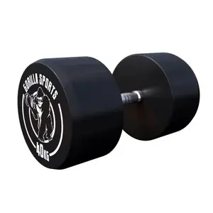 Gorilla Sports Dumbbell haltère poids 2,5 kg à 40 kg noir / rouge 40kg pas cher