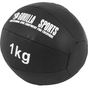 Gorilla Sports Médecine Ball Cuir Synthétique noir 1kg