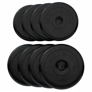 Comparateur de prix : Gorilla Sports Lot caoutchouc 30kg (2x15kg) diamètre 31mm - Disques noir 30kg (2x15kg)