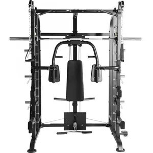 Gorilla Sports Smith machine multifonctions étendue noir / gris TU pas cher