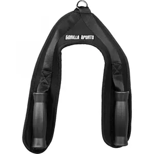 Gorilla Sports Harnais à abdominaux en nylon et néoprène noir TU