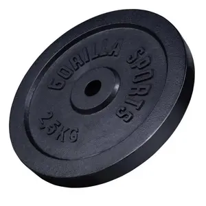 Comparateur de prix : GORILLA SPORTS Disques de poids en fonte noire de 0 5 kg a 30 kg poids 2 5 kg