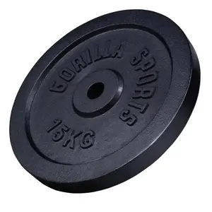 Comparateur de prix : GORILLA SPORTS Disques de poids en fonte noire   de 0 5 kg a 30 kg   poids   15 kg