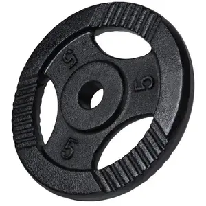 GORILLA SPORTS Poids disques en fonte   31 mm   noir   de 0 5 kg a 20 kg   poids   5 kg pas cher
