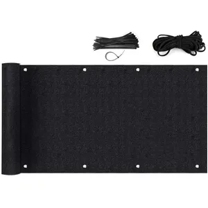 Sekey Salcar - Brise Vue Balcon Jardin Terrasse hdpe 3 m x 0,9 m, Schwarz pas cher
