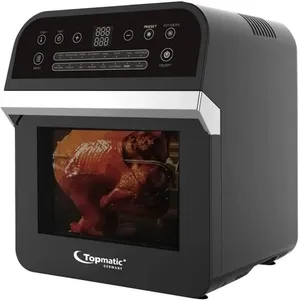 Friteuse à air chaud Topmatic XXL 12L noir DAF-1600.12LB 1600W panneau... pas cher