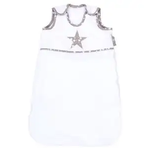 babybay Sac de Couchage en Coton Organique Blanc avec Application Étoi... pas cher