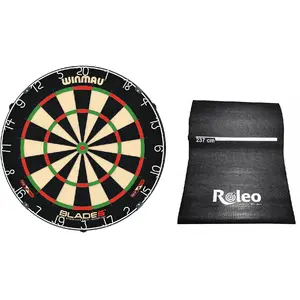 Jeu de fléchettes pointe acier debout Cible professionnelle Winmau Bla...Vendu parkaufland