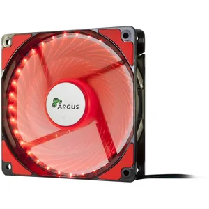 Inter-Tech L-12025 Boitier PC Ventilateur 12 cm Noir, Rouge