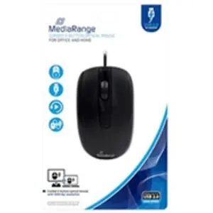 Comparateur de prix : MediaRange MROS211 Souris Optique avec câble 3 Boutons, Noir