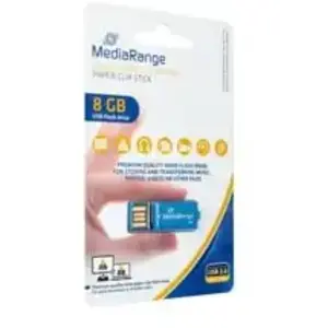 Comparateur de prix : Mediarange - MR975 - 8 Go - usb Type-A - 2.0 - 14 Mo/s - Sans capuchon - Bleu