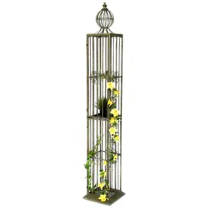 DANDIBO Rosensäule Rosenturm Support pour rosiers en métal 230 cm Rankäule 939... pas cher