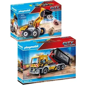 PLAYMOBIL - City Action - Lot de 2 Articles Camion + Chargeuse sur pne...