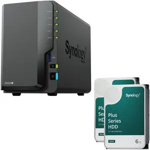 Synology DiskStation DS224+ 2 Einschübe NAS-Server Leergehäuse + 2x Pl...