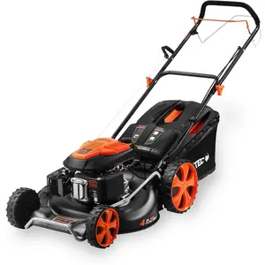 Comparateur de prix : Fuxtec - Tondeuse thermique autotractée 196cm3 53cm FX-RM5396 - 6CV 70L