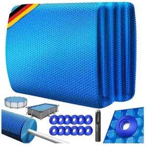 KESSER Bâche solaire de piscine Bâche solaire épaisseur 120µm Bâche solaire découpable Bâche solaire de piscine bâche solaire avec 1x pince à trous & 12x pas cher