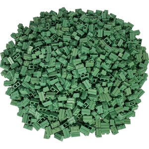 LEGO : 1000 briques profilées 1x2 en vert sable pas cher