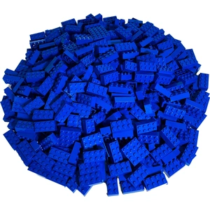 LEGO : 1000 briques de mur, bleu, 2x4 pas cher