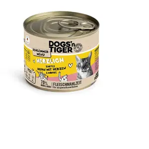 6 x 200 g Menu gourmet Dogs’n Tiger poulet et coeurs, nourriture humide pour chat pas cher