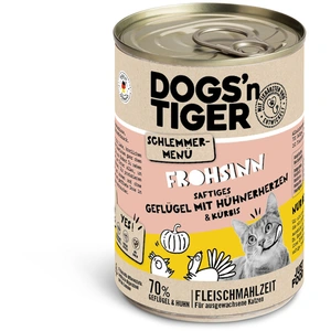 6 x 400 g Menu gourmet Dogs’n Tiger volaille et poulet, nourriture humide pour chat pas cher
