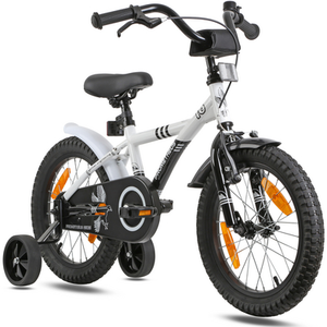 PROMETHEUS BICYCLES® Vélo enfant 16 pouces stabilisateurs blanc/noirVendu paramazon