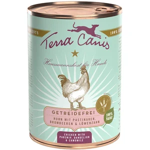 Terra Canis sans céréales 6 x 400 g pour chien - poulet, panais, pissenlit & mûres pas cher