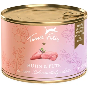 Comparateur de prix : 12x 200g Terra Felis Complete Huhn & Pute Katzenfutter nass